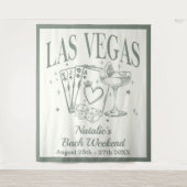 Custom Luxe Las Vegas Bachelorette Party Banner Wandkleed (Voorkant)