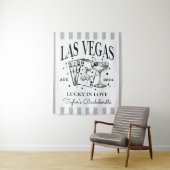 Custom Luxe Las Vegas Bachelorette Party Banner Wandkleed (In situ)