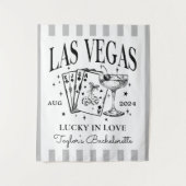 Custom Luxe Las Vegas Bachelorette Party Banner Wandkleed (Voorkant)