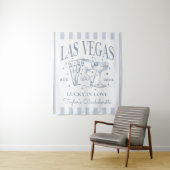 Custom Luxe Las Vegas Bachelorette Party Banner Wandkleed (In situ)