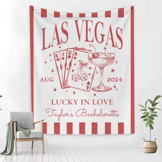Custom Luxe Las Vegas Bachelorette Party Banner Wandkleed