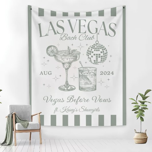 Custom Luxe Las Vegas Bachelorette Party Banner Wandkleed