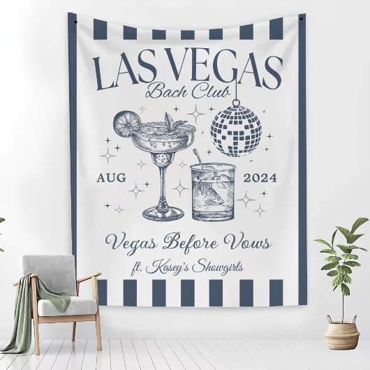 Custom Luxe Las Vegas Bachelorette Party Banner Wandkleed