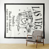 Custom Luxe Las Vegas Bachelorette Party Banner Wandkleed (In Situ (horizontaal))
