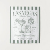 Custom Luxe Las Vegas Bachelorette Party Banner Wandkleed (Voorkant)