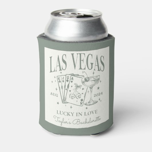 Custom Luxe Las Vegas Bachelorette Party Blikjeskoeler (Blikje Achterkant)