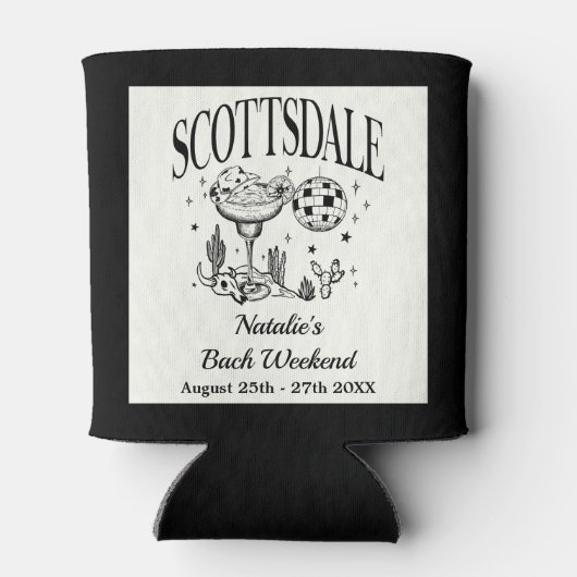 Custom Luxe Scottsdale Bachelorette Party Blikjeskoeler (Achterkant)