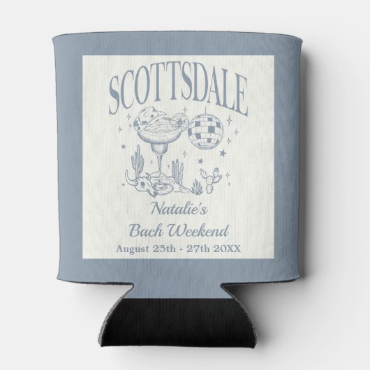 Custom Luxe Scottsdale Bachelorette Party Blikjeskoeler (Achterkant)