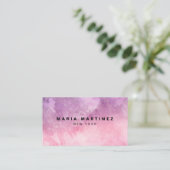 Custom Luxury Boutique Waterverf Roze Visitekaartje (Staand voorkant)