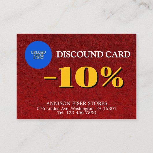 Custom Luxury Business Kortingskaartje (Voorkant)