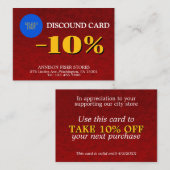 Custom Luxury Business Kortingskaartje (Voorkant / Achterkant)