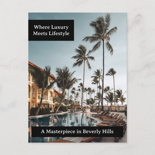 Custom Luxury Real Estate Briefkaart (Voorkant)