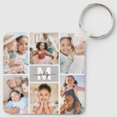 Custom Maak je eigen 6 foto collage Sleutelhanger (Achterkant)
