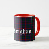 Custom MacCaughan Scottish Clan Tartan Pset Mok (Voorkant rechts)