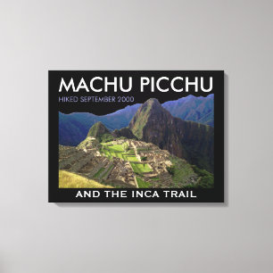 Custom Machu Picchu, Inca Trail Commemorative Canvas Afdruk