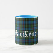 Custom MacKenzie Scottish Clan Tartan Pset Mok (Midden)