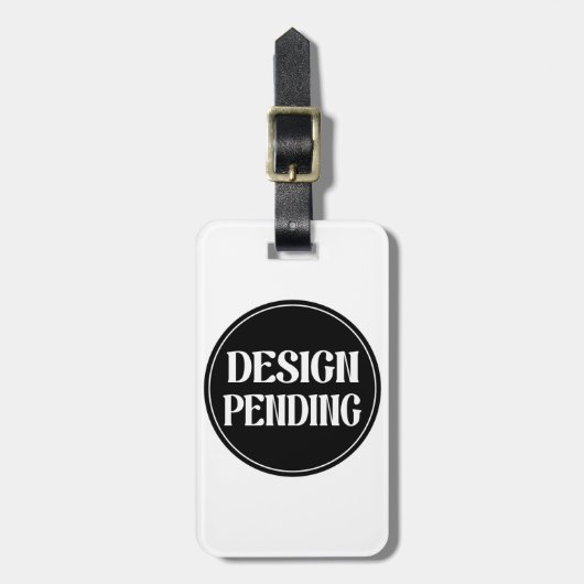 Custom-made, artistic, elegant bagagelabel (Voorkant verticaal)