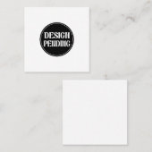 Custom-made, artistic, elegant vierkante visitekaartje (Voorkant / Achterkant)