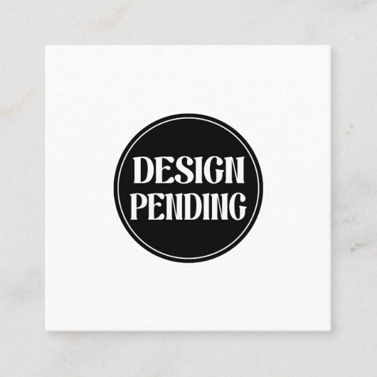 Custom-made, artistic, elegant vierkante visitekaartje (Voorkant)