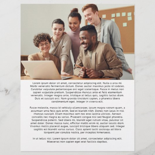 Custom Made Business Thema Vier foto's Flyer (Achterkant)