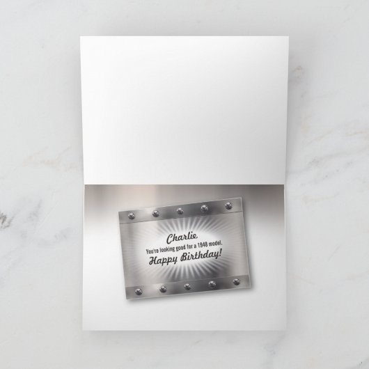 Custom Made Classic Verjaardag Kaart (Binnen)