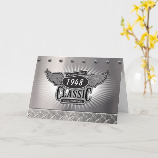 Custom Made Classic Verjaardag Kaart (Gele Bloem)