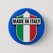 Custom "Made in Italy" Crest Ronde Button 5,7 Cm (Voorkant)