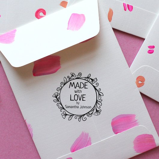 Custom Made with Love by, Rubberstempel