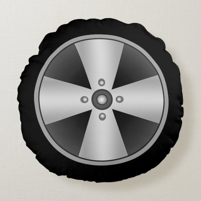 Custom Mag Wheel Rond Kussen (Voorkant)