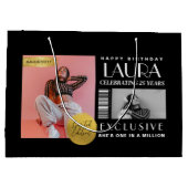 Custom Magazine Cover Modern Birthday Fashion Groot Cadeauzakje (Achterkant)