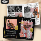 Custom Magazine Greeting Card, Fun Modern Birthday Kaart