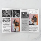 Custom Magazine Greeting Card, Fun Modern Birthday Kaart (Binnen)