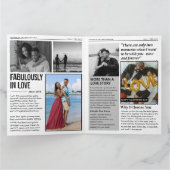 Custom Magazine Greeting Card, Modern Valentines Kaart (Binnen)