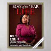 Custom Magazine Hoesje, Cadeau voor Baas, Beste Ba Poster (Voorkant)