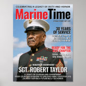 Custom Magazine Hoesje Gift Dad Marine Retirement Poster (Voorkant)