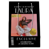 Custom Magazine Hoesje Moderne Verjaardag Gift Bag Medium Cadeauzakje (Achterkant)