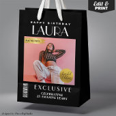 Custom Magazine Hoesje Moderne Verjaardag Gift Bag Medium Cadeauzakje