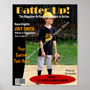 Custom Magazine Hoesje, Youth Baseball Poster