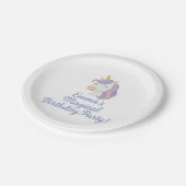 Custom Magical Fantasy Unicorn Birthday Plates Papieren Bordje (Gekanteld)