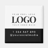 Custom Magnet Add Business Logo & Social Media (Voorkant)