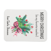 Custom Magnet Favorite Teacher Merry Christmas Magneet (Horizontaal)