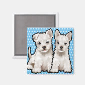 Custom Magnet schattige puppy karakters. (Voorkant / Achterkant)