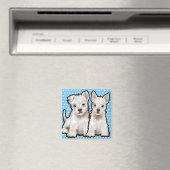 Custom Magnet schattige puppy karakters. (Insitu (Vaatwasser))