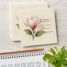 Custom Magnolia Memorial Seed Envelope