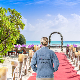 Custom Maid of Honor Bruiloft Bachelorette Party Denim Jacket