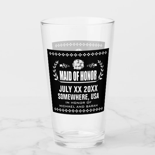 Custom Maid of Honor Glas (Voorkant)