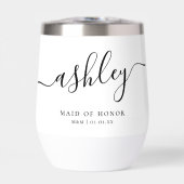 Custom Maid of Honor Script Kalligrafie Naam (Voorkant)