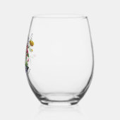 Custom Maid of Honor Tekst op Bloem Boeket Wijnglas Zonder Voet (Links)