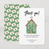 Custom Mail Carrier Waterverf House Bedankkaart (Voorkant / Achterkant)