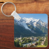 Custom Majestic Mont Blanc French Alps View Sleutelhanger (Voorkant)